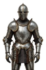 Obraz premium The Medieval knight armor isolated on white