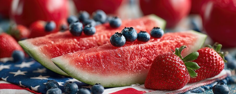 Patriotic fruit platter - Powered by Adobe