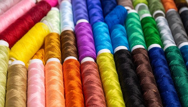 colorful threads for sewing