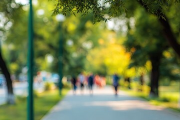 Blurred park scene on a sunny day (1)
