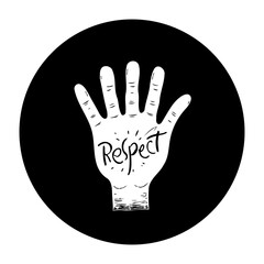 Obraz premium Illustration presenting the importance of respect and human kindness with positive hand gesture for motivation and peace