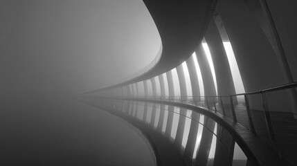 Obraz premium Misty architectural curve