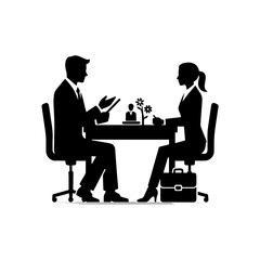 Fototapeta premium HR manager interviewing a candidate at a desk