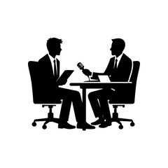 HR manager interviewing a candidate at a desk