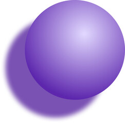purple glossy sphere