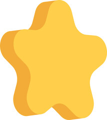 3d yellow star