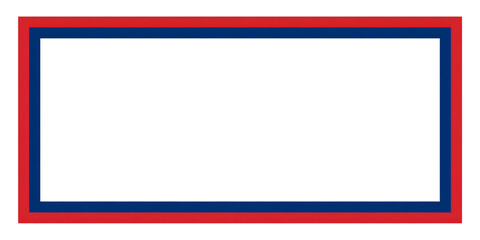 Obraz premium Abstract Red and Dark Blue Rectangular Frame on Transparent Background, PNG