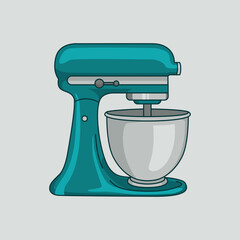 vector pastry mixer illustration template
