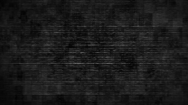 Glitch TV Noise line Distorted Signal Problems, Noice line glitch motion video 4k. No signal retro TV screen effect on black background. 