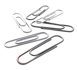 Organized office supply essentials silver paperclips, keeping documents secure and tidy for business use