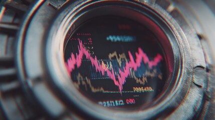 Close-up of a digital stock market display.
