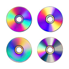 Four colorful CD-ROMs