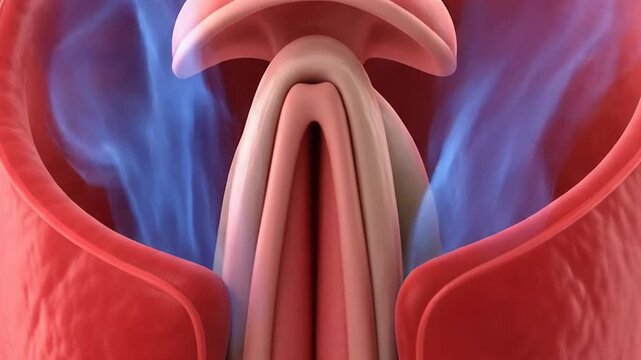 Anatomical 3D Animation of Tooth Pulp Inflammation and Nerve Pain Inside the Gum.