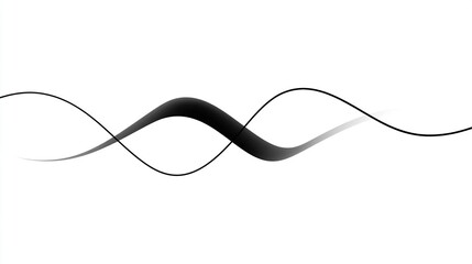 Sleek abstract waveform pattern with intersecting black and gradient lines