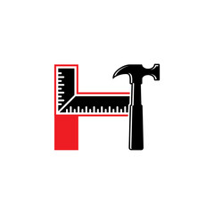 Initial Letter H, Construction, Renovation Logo Design 001