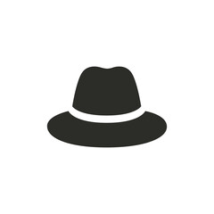 A black silhouette icon of a fedora hat, representing a stylish accessory often associated with travelers or vacation.