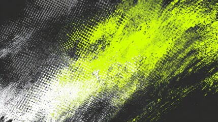 a vibrant graphic with abstract shapes and splashes of bright yellow against a dark background, giving it an energetic and lively feel
