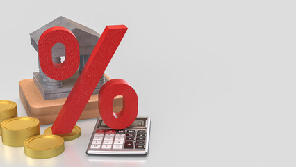 The Bank Building and Gold coins for Business concept 3d rendering.