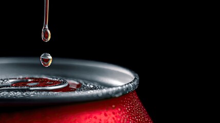 Soda can drop of liquid
