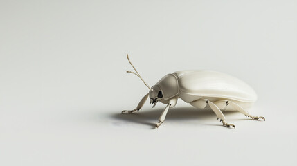 An ivory-colored beetle