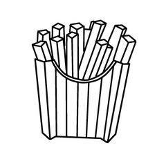 french fries vector illustration isolated in white background