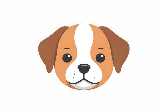 Cute Pixel Art Dog Head with Floppy Ears, Adorable Puppy Illustration