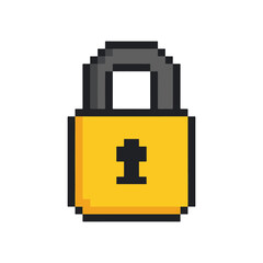pixel icon lock on white background vector
Vector icon pixel art