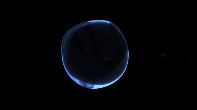 Water bubble element background. Movement dispersion of air bubbles on black background and Green Screen. Can be used in skin care or Cosmetic industry, 3d render.