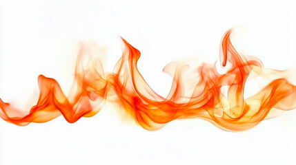 Fire flames isolated on white background