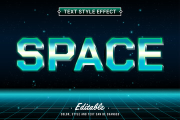 Futuristic Space Typography Vector Text Effect