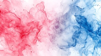 Fototapeta premium Red and blue ethereal smoke flow