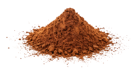 Pile of Unsweetened Cocoa Powder on Black Background