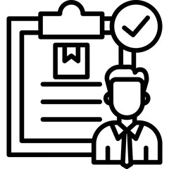 Customs Control line icon