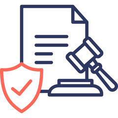 Regulation Enforcement line color icon