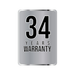 warranty stamp. sign. seal. Hologram stickers, holographic labels with silver texture, vector original product stamp. warranty badge sign insignia symbol with stars on white background