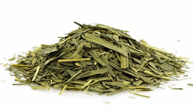 Dried yarrow leaves for tea, used in various herbal remedies. This organic product is often included in green tea blends.
