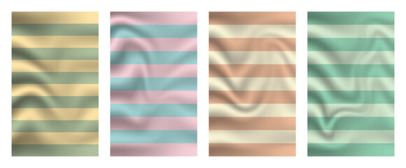 Striped fabric fold texture background collection