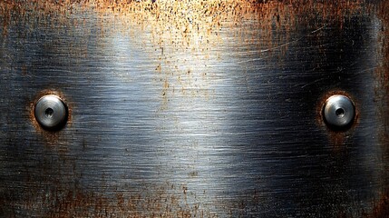 Metal faceplate with rivets aged finish