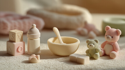 Adorable Baby Room Decor with Soft Toys