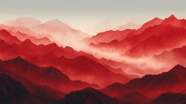 China National Day Background with Red Texture and Space for Text Caption