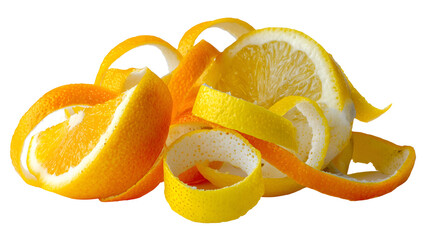 Orange and lemon peels citrus zest fresh fruit