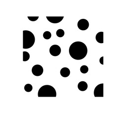 large and small black dots background