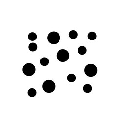 large and small black dots background