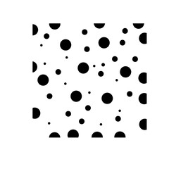 large and small black dots background