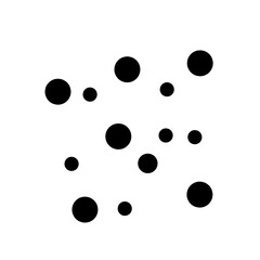large and small black dots background