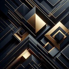 Obraz premium Luxury Black and Gold Abstract Background