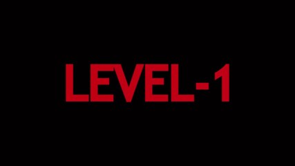 Abstract Level-6 isolated on black background. Game concept next level.level- 1 by glitch effect. - Powered by Adobe