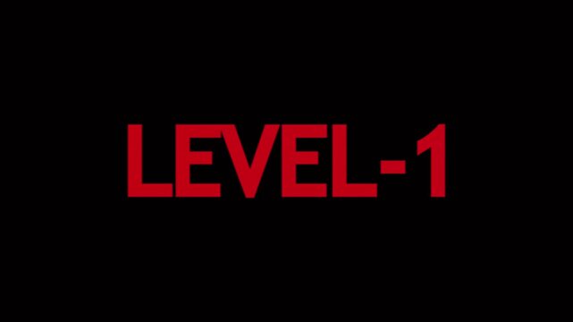 Abstract Level-6 isolated on black background. Game concept next level.level- 1 by glitch effect.