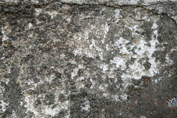 Weathered and cracked concrete wall, displaying age and texture. backgrounds or urban themes