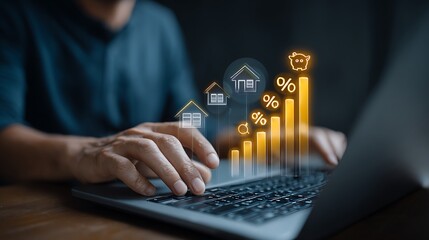 Business growth and financial success with digital technology